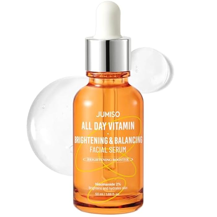 JUMISO All Day Vitamin Balancing Facial Serum - Korean Skincare 86.14% Vitamin Tree Extract 2% Niacinamide Hydrating Glow Face Serum Vegan Dermatologist Tested 1.69 fl oz
