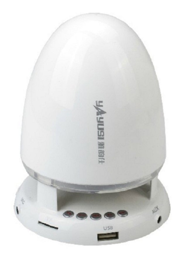 NIBEMINENT Portable Bluetooth Wireless Mini Subwoofer White - Image 1