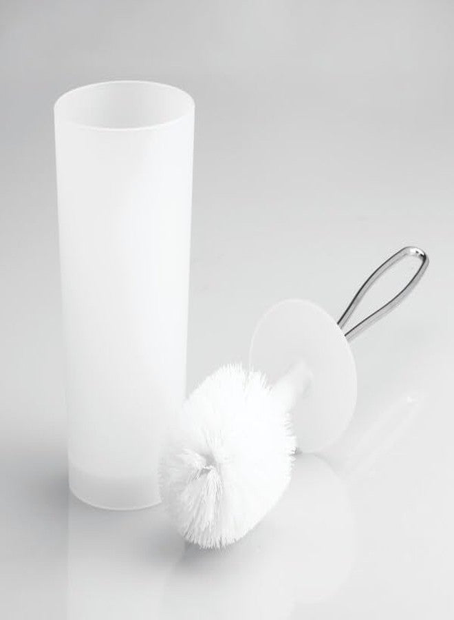 iDesign Toilet Brush and Holder for Bathroom - Clear - Image 4