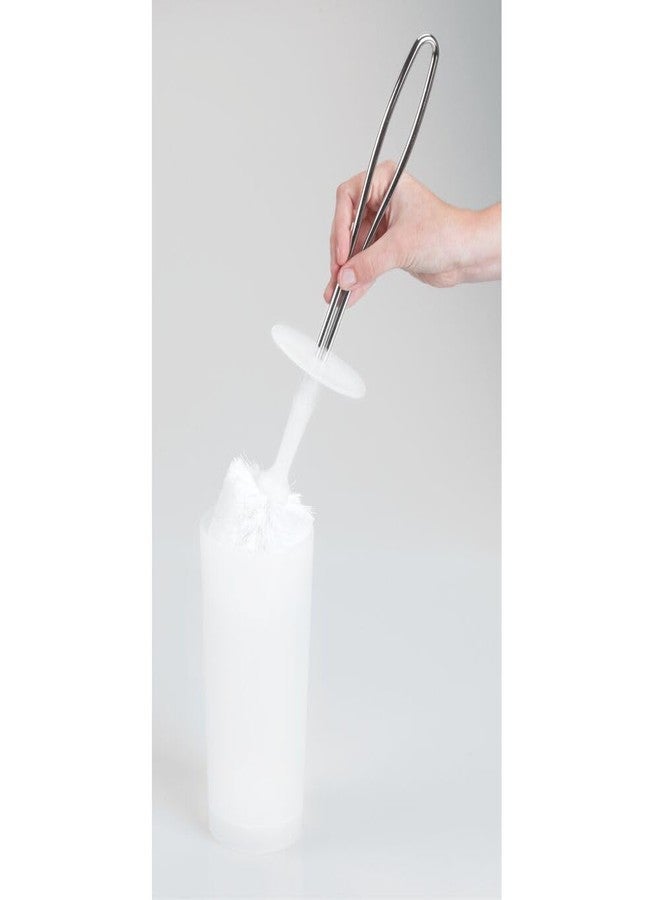 iDesign Toilet Brush and Holder for Bathroom - Clear - Image 5