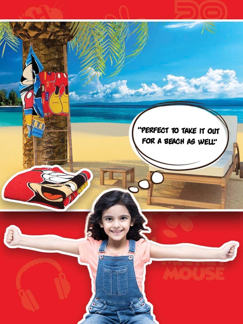 Athom Trendz Athom Living Disney Hanging 350 GSM 100% Cotton Kids Bath Towel 60x120 cm - Image 4