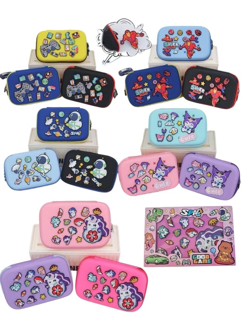 Moon Berry Crocs Style Pencil Case Silicone Shoe Design Pencil Pouch With Charms - Image 2