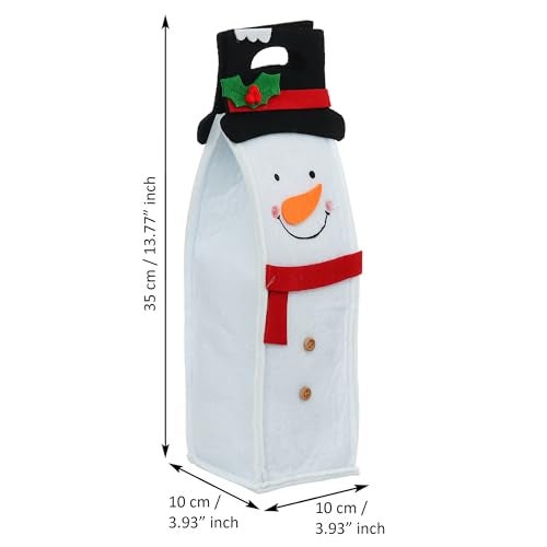 Webelkart Premium Merry Christmas Wine Gift Bags Christmas Wine Bottle Cover Xmas Christmas Party Decoration Item,Christmas Wine Wrapping Pouch for Wine Bottle (13.77" inches) - Image 3