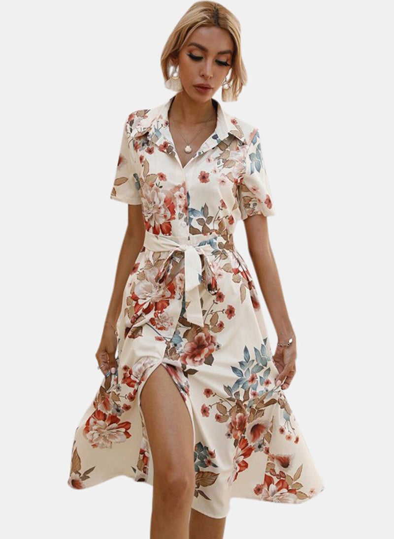 YUNIQEE Floral Print Midi Dress - Image 1