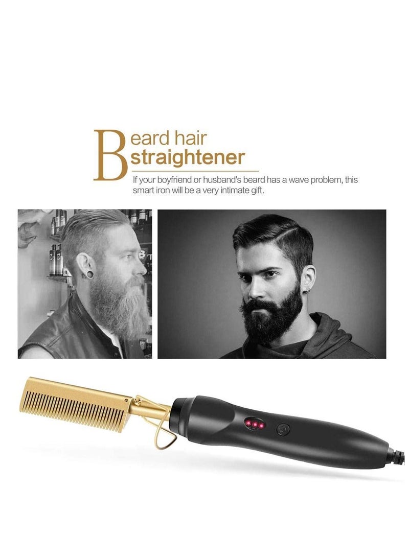 ELTRAZONE 2 in 1 Hot Comb Straightener Electric Hair Straightener Hair Curler Wet Dry Use Hair Flat Irons Hot Heating Comb For Hair - Image 5