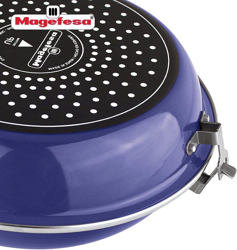 Magefesa MAGEFESA Blue Frittata Pan Double layer nonstick frying pan vitrified steel compatible with all types of fire including induction Dishwasher safe Ergonomic handle 94 BLUE - Image 4