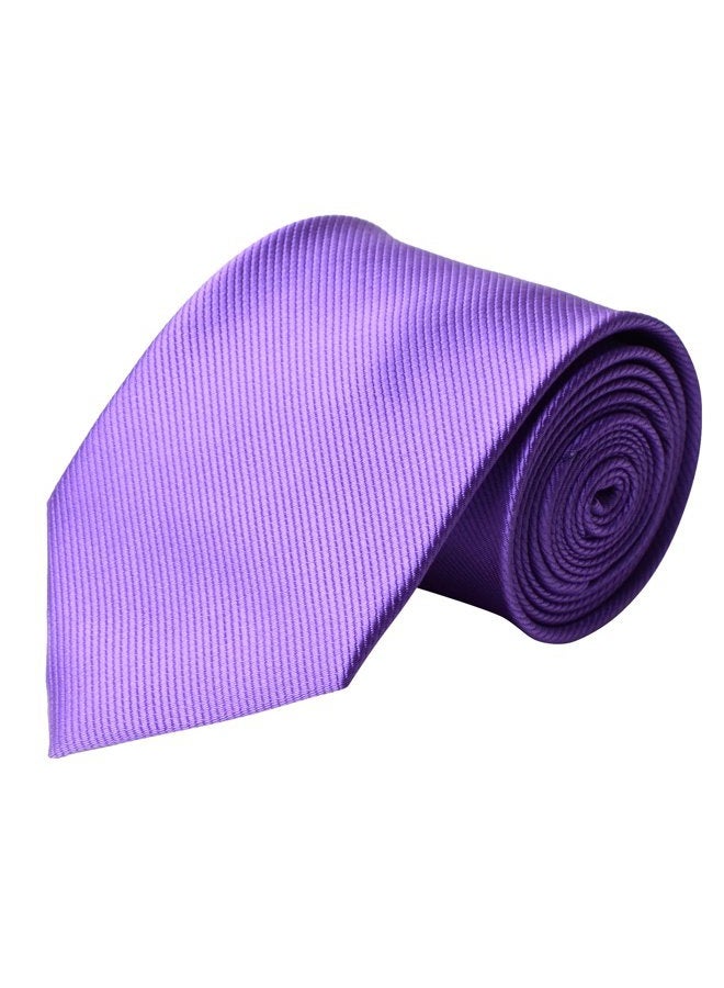 QBSM Mens Solid Polyester Textile Neckties Pure Color Neck Ties, Purple, One size - Image 2