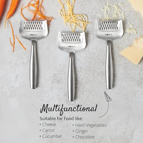 Boska Stainless Steel Grater - Cheese Grater Copenhagen Best for Hard Cheese, Citrus, and Vegetables - Multifunctional Rust-Proof Shredder - Manual Handheld - 10 Year Warranty - Image 4