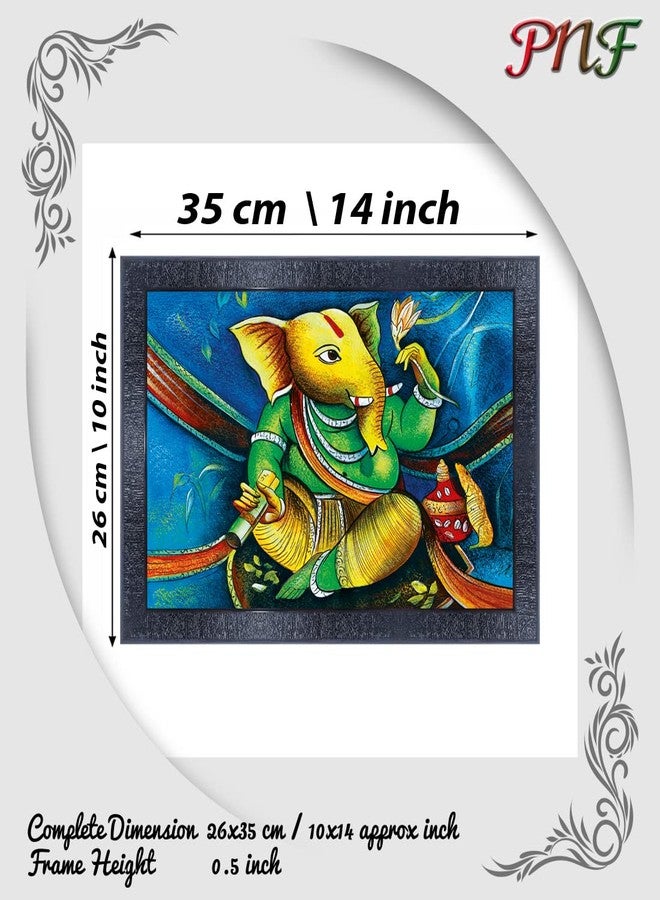 pnf Poster And Frames Ganesh Ji Wooden Photo Frame With Acrylic Sheet | For Living, Pooja Room | Home Decoration Item | Best Gifting Option (10 * 14inch,Multicolour,Synthetic) 14680 - Image 2