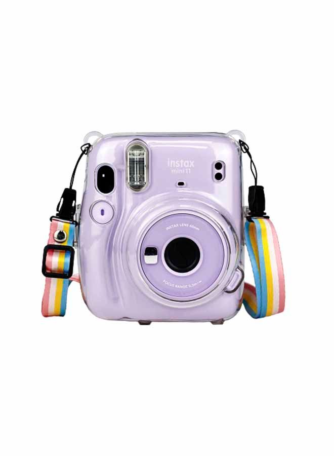 NIBEMINENT Hard Case For Fujifilm Instax Mini 11 Instant Camera With Adjustable Strap Clear - Image 1