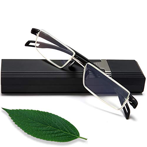 EYEURL Half Frame Reading Glasses Blue Light Blocking Computer Readers for Men Women Lightweight Anti Glare TR90 Black 2.25 - Image 1