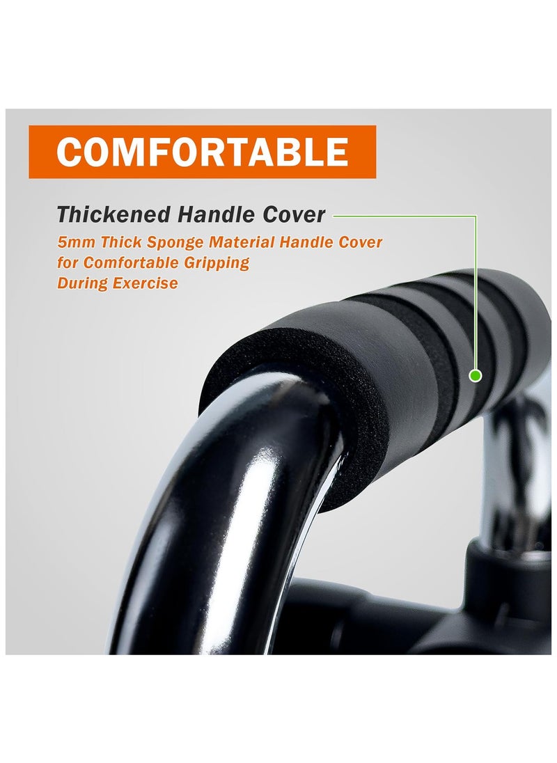 Push Up Bars, Push Up Stands with Suction Cup, Push Up Board with Non-Slip Foam Grips, Sturdy Structure Push Up Bars for Men and Women, Push Up Handles for Floor Workout, Strength Training(Silver Plated White)