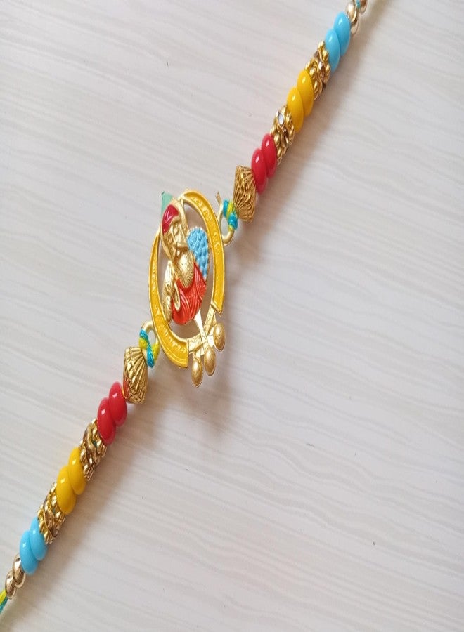 DEV POOJA STORE Unique Design Rakhi | Fancy Rakhi | Send Rakhi Online | Classy Ek Onkar Designer Rakhi | Wristband Bracelet Rakhi (RB02) - Image 2