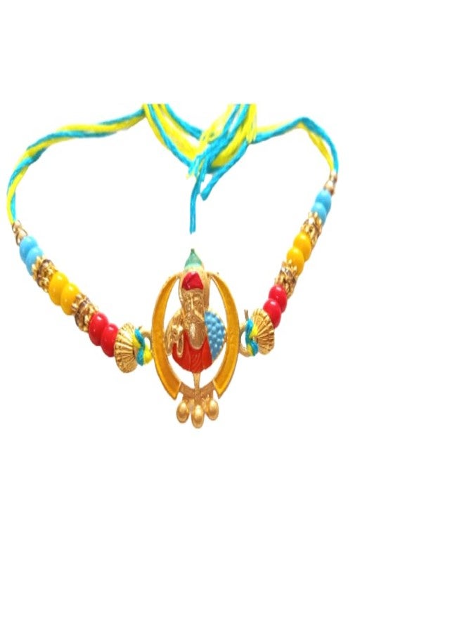 DEV POOJA STORE Unique Design Rakhi | Fancy Rakhi | Send Rakhi Online | Classy Ek Onkar Designer Rakhi | Wristband Bracelet Rakhi (RB02) - Image 1