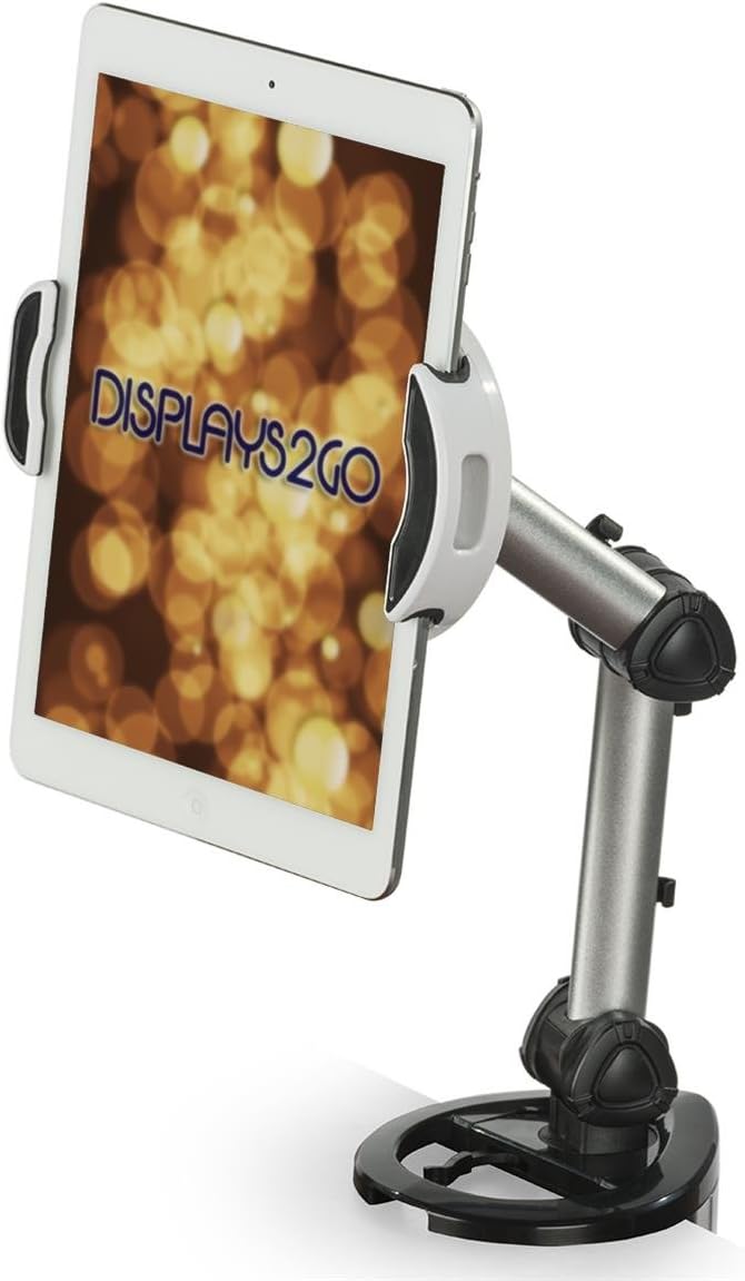 Displays2go حامل طاولة Displays2go لجهاز iPad 14 و iPad Air مع دوران وإمالة IPDLMCSV360 - Image 1
