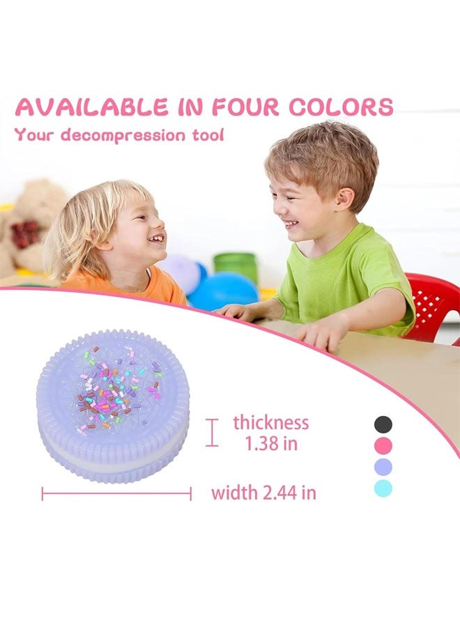 4pcs Handmade Soft Cookie Squishy Silicone Stress Relief Squishy Toy,Kawaii PVC New Fidget Toy,Party Gifts - Novel and Fun Stress Relief Items, Adults and Children Can Enjoy Stress Relief Fun - Image 4