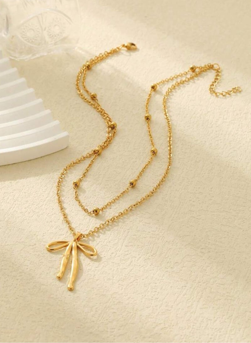 Equal Elegant Gold Stainless Steel Necklace For Women - Image 1