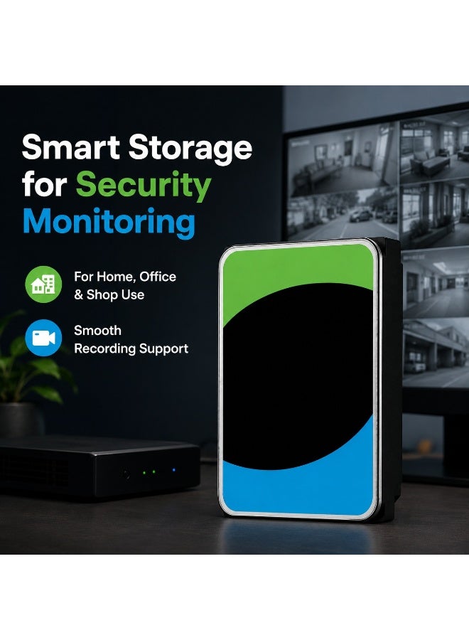هارد ديسك داخلي للمراقبة سعة 2 تيرابايت مقاس 3.5 بوصة SATA بسرعة 5900RPM وذاكرة 256MB لأنظمة CCTV وDVR وNVR - Image 2