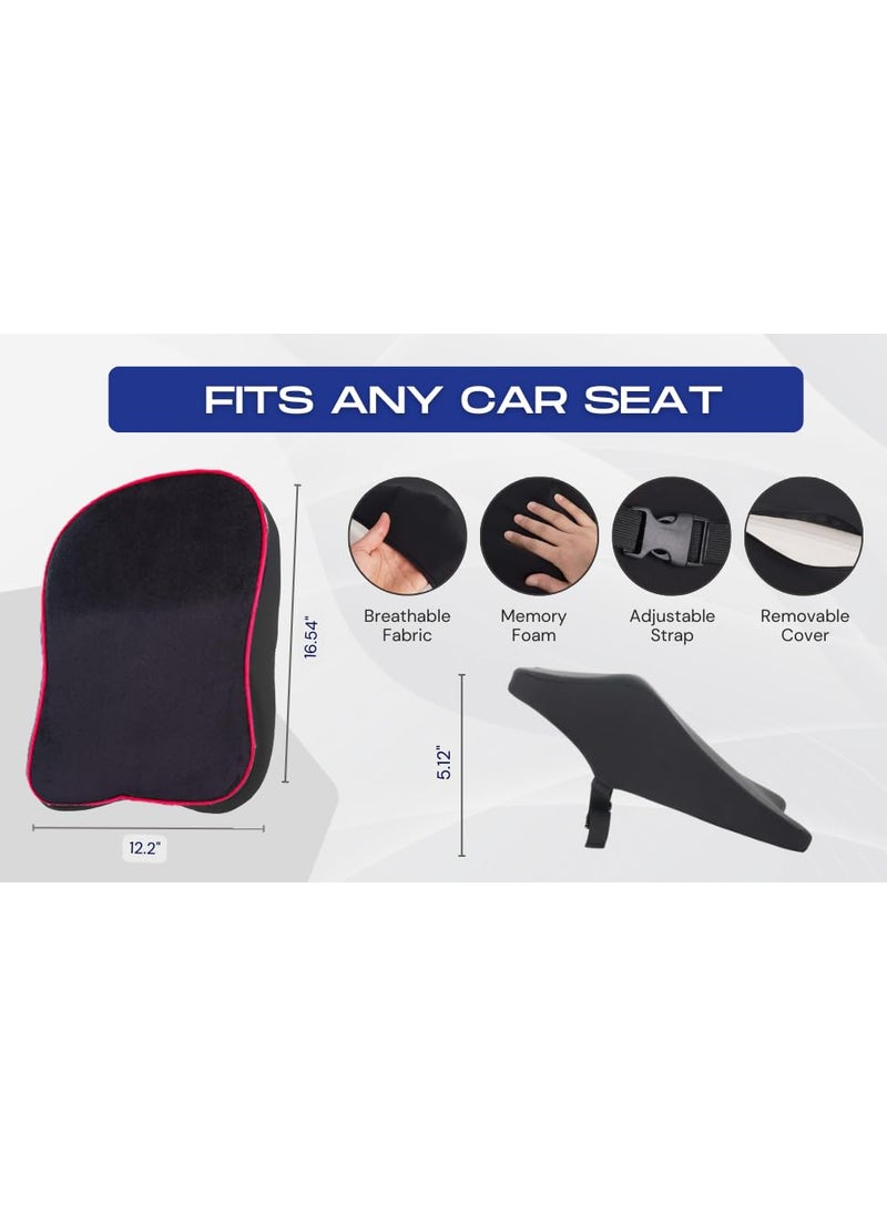 moxly moxly Ultimate Car Neck Rest Pillow Superior Orthopedic Support Cushion for Pain Relief Posture Alignment with Micro Foam Washable Velvet Cover  - Image 5