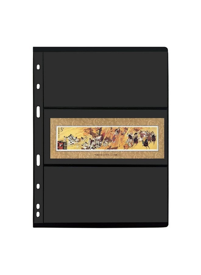 MUDOR 20 Sheet Stamp Pages 3 Rows Pages For Stamp Collectors 9 Hole Standard Page Fit Stamp Album Binder Professional Pack - Image 2