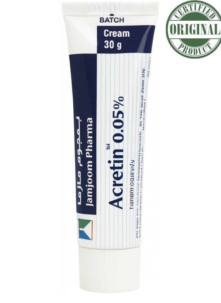 Acretin 0.05% Cream 30g – Retinoid Skincare Treatment for Acne, Fine Lines & Uneven Texture – Dermatology Trusted Formula - Image 1
