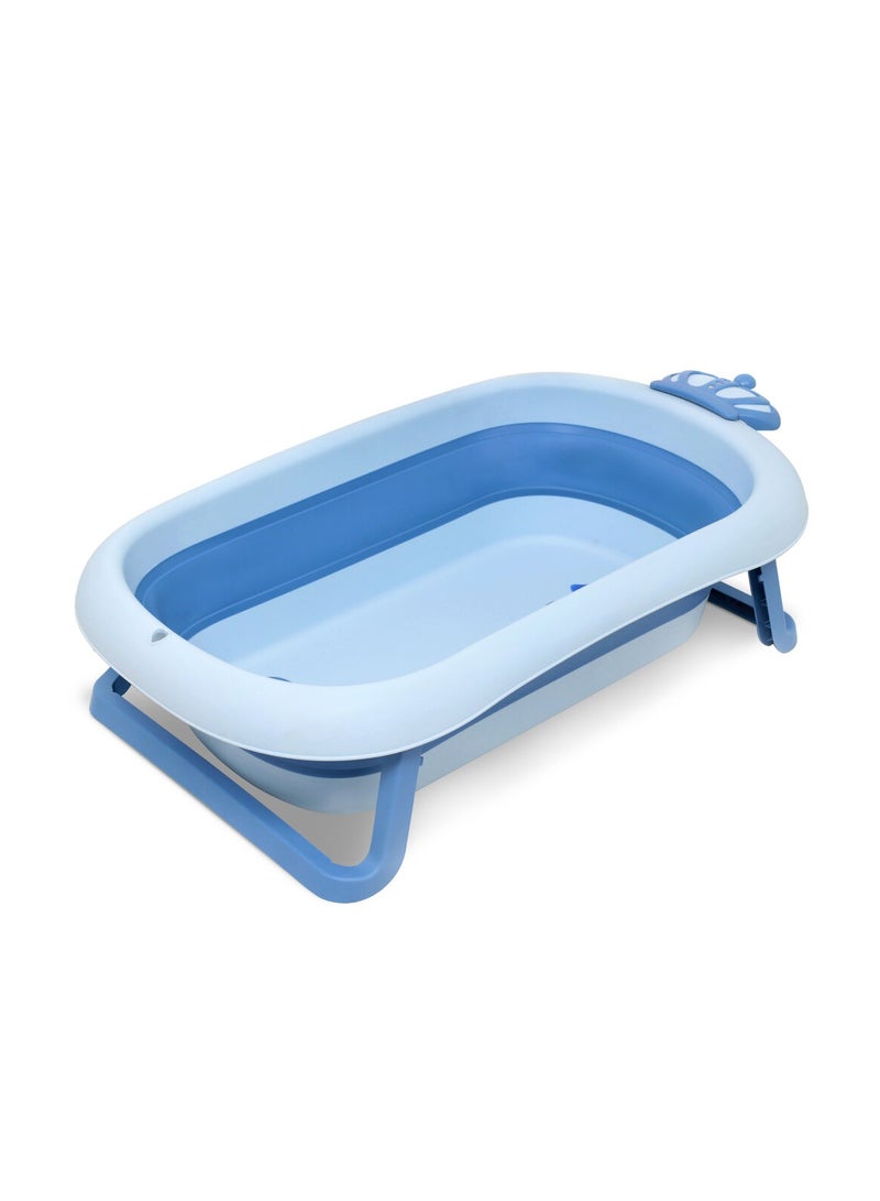 Nurtur Collapsible Baby Bathtub  Mini swimming pool bather for baby with Non slip design  Light Blue  - Image 1