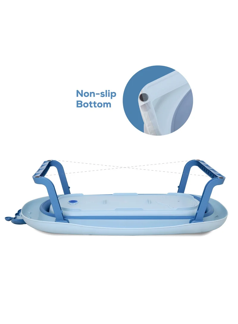 Nurtur Collapsible Baby Bathtub  Mini swimming pool bather for baby with Non slip design  Light Blue
