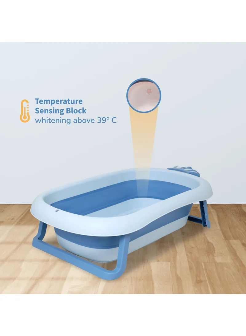 Nurtur Collapsible Baby Bathtub  Mini swimming pool bather for baby with Non slip design  Light Blue