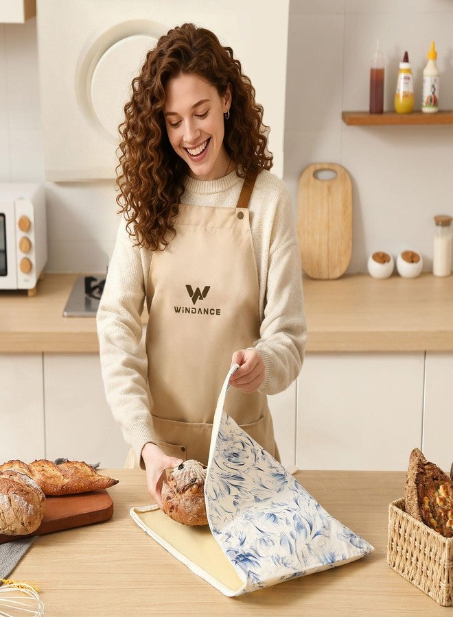 Windance Wide Zipper Access Cotton &Beeswax Bags for Homemade Bread 2 Pack XL Reusable Beeswax Bread Bags for Homemade Bread Freezer Organic Cotton Food Storage Bags to Keep Fresh - Image 2