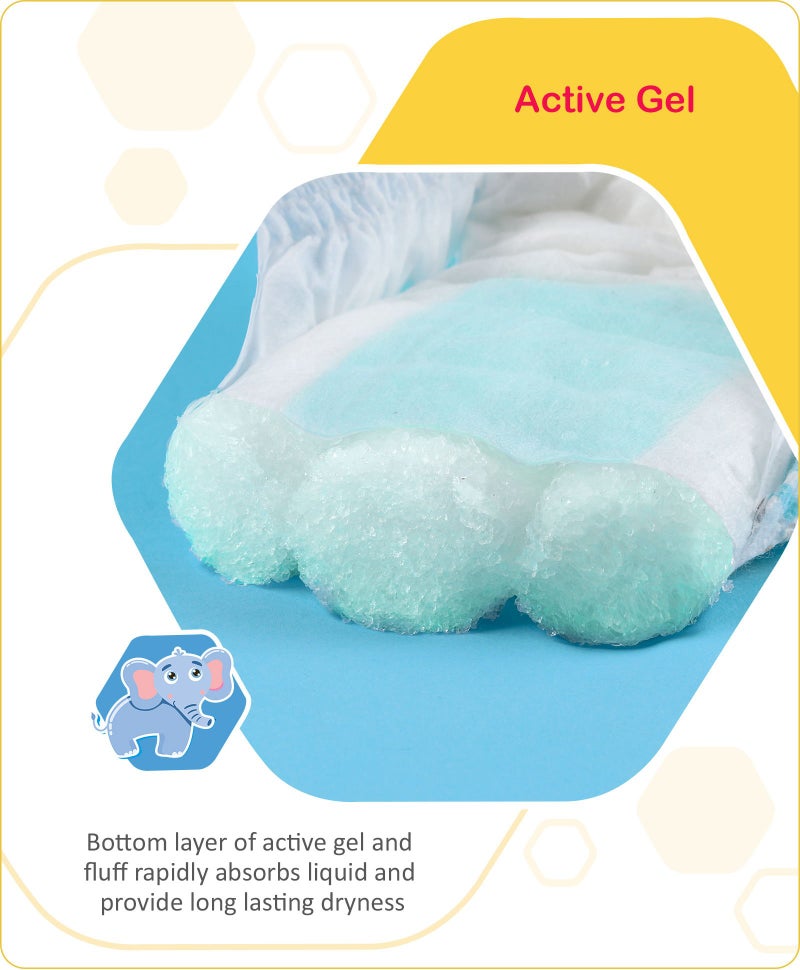 Babyhug Advanced Soft Pant Style Diapers with Aloe Vera, Size 5 - 56 Pieces - Image 5