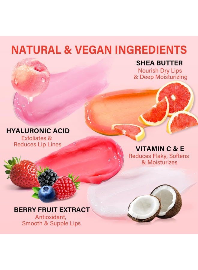 ulluxe Lip Mask Set 4 Pcs, Overnight Lip Sleeping Mask with Shea Butter, Hyaluronic Acid & Vitamin C Nourishes Hydrates Dry, Flaky Lips, Moisturizing Lip Repair Balm & Butter, Lip Care Gift for Women - Image 2