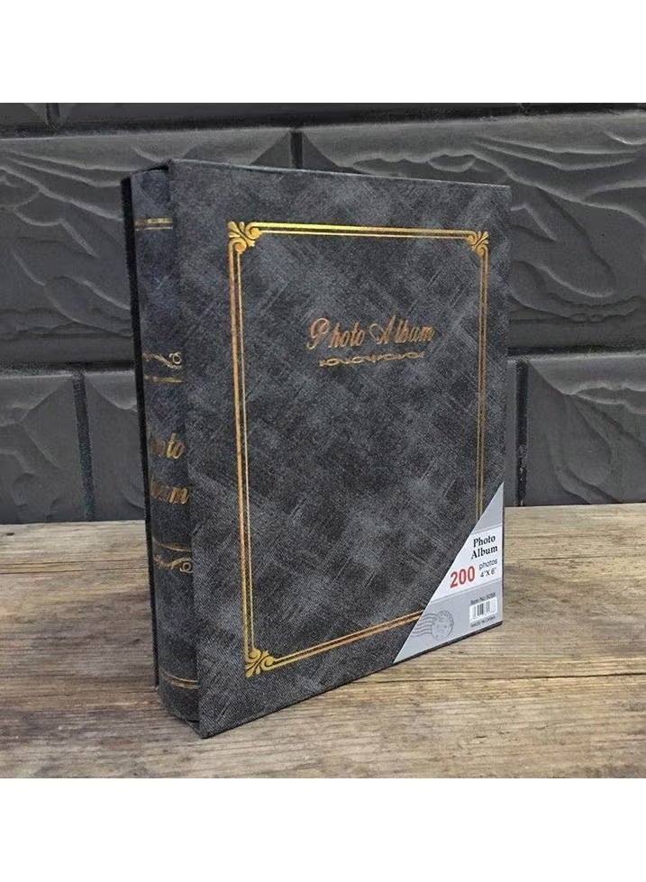 منزل الغابة ألبوم صور بختم رقائق معدنية سعة 200 جيبًا لصور مقاس 6 بوصات، ألبوم صور محمول لحفلات الزفاف العائلية والأولاد والبنات - Image 5
