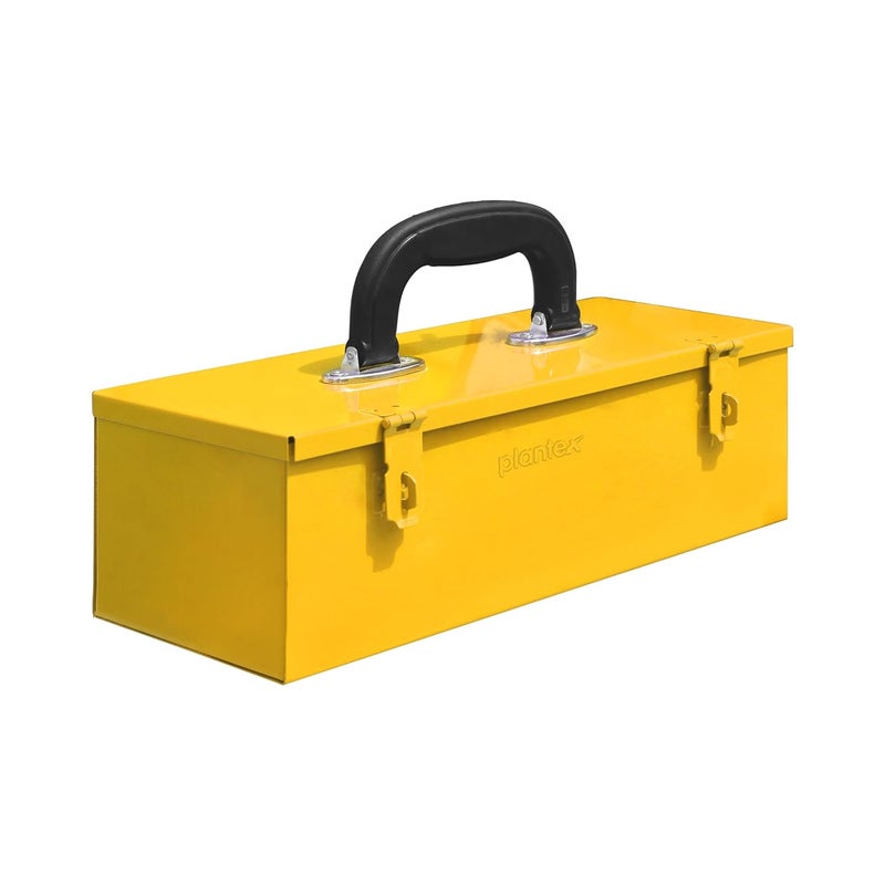Plantex 12inch Metal Tool Box for ToolsTool Box Empty for Home UseCompact Tools Box Yellow 31 X 11 X 105 cm - Image 1