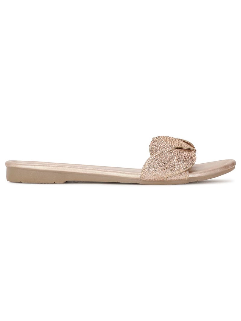 Bata Jae Mule E 24 Women's Rose Gold Flat Slippers - 6 UK (5715417) - Image 2