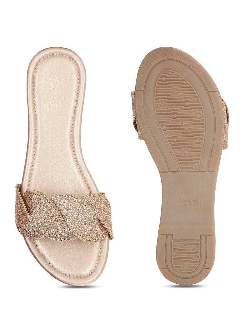 Bata Jae Mule E 24 Women's Rose Gold Flat Slippers - 6 UK (5715417) - Image 4