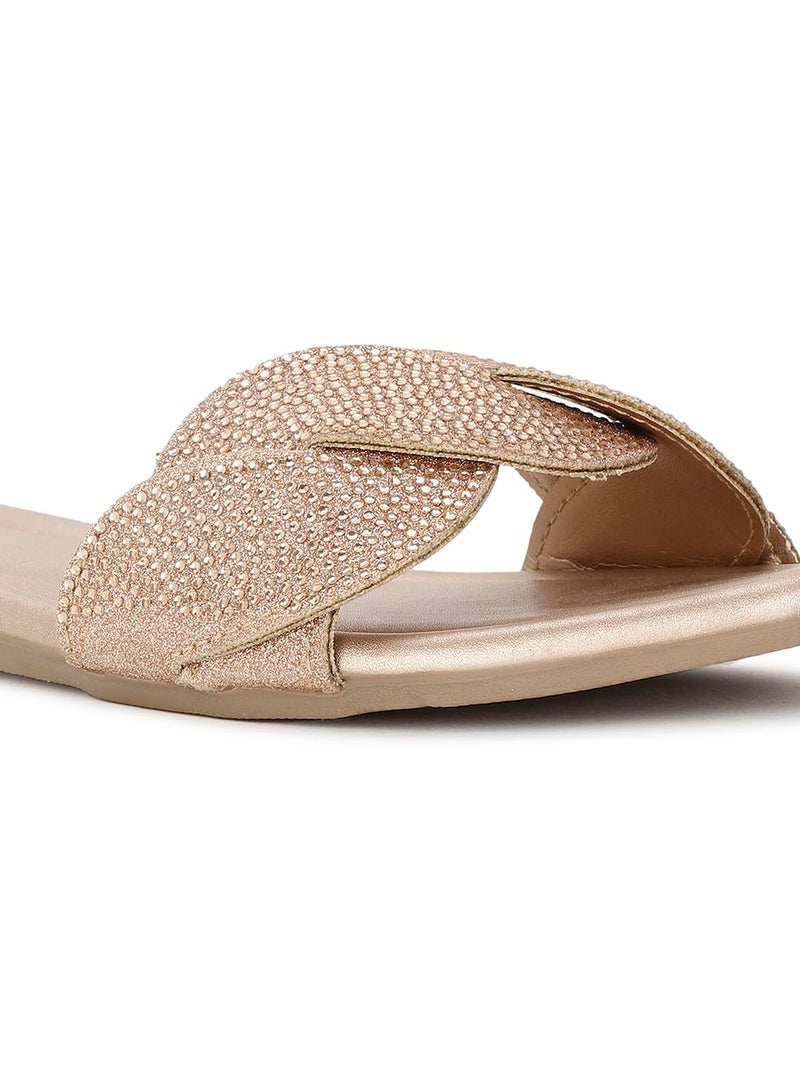 Bata Jae Mule E 24 Women's Rose Gold Flat Slippers - 6 UK (5715417) - Image 5