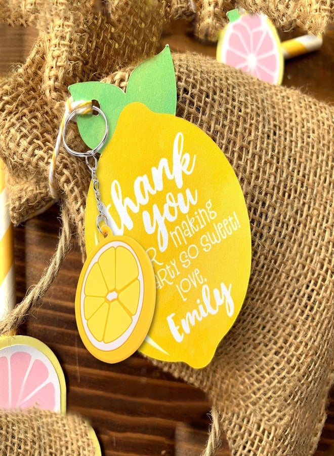Mirabuy 24 Pack Lemon Keychains for Fruit Party Supplies, Birthday Return Gifts, Lemonade Theme Party Decorations, Lemon Lover Gifts - Image 4