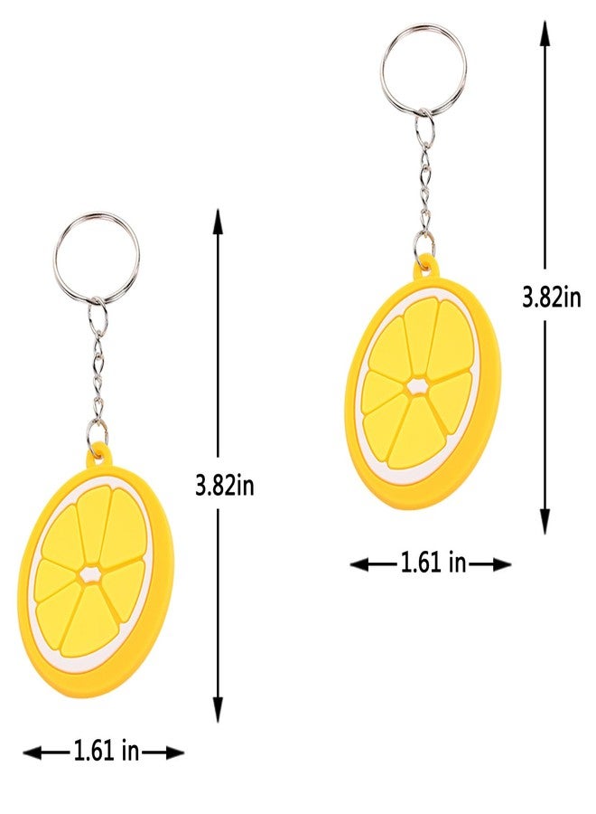 Mirabuy 24 Pack Lemon Keychains for Fruit Party Supplies, Birthday Return Gifts, Lemonade Theme Party Decorations, Lemon Lover Gifts - Image 2