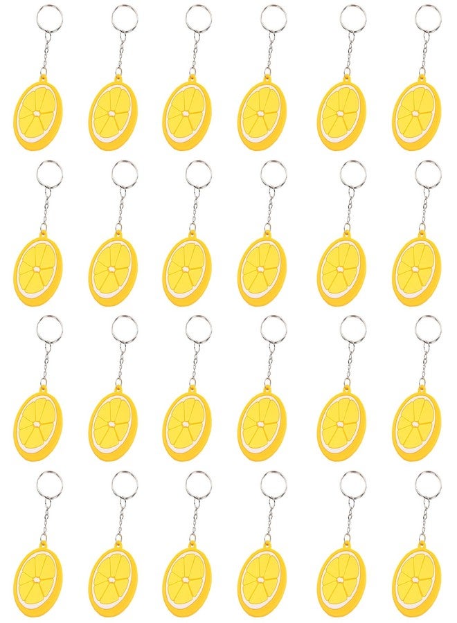 Mirabuy 24 Pack Lemon Keychains for Fruit Party Supplies, Birthday Return Gifts, Lemonade Theme Party Decorations, Lemon Lover Gifts - Image 1