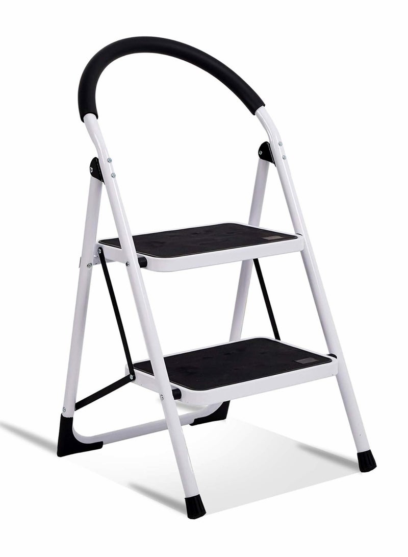 Living Professional Folding Ladder 2 Step Household Ladder With Wide Step 47*48*87 CM - Image 4