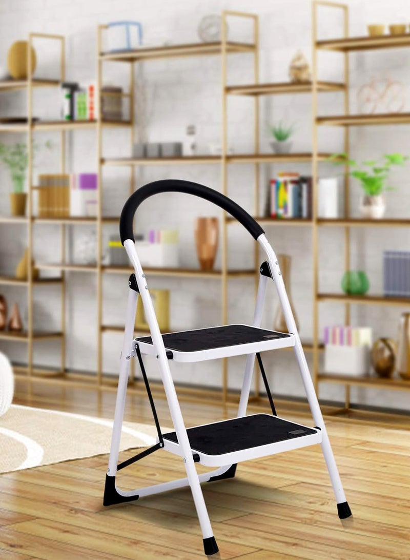 Living Professional Folding Ladder 2 Step Household Ladder With Wide Step 47*48*87 CM - Image 1