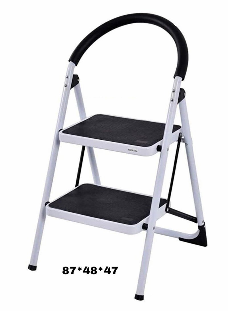 Living Professional Folding Ladder 2 Step Household Ladder With Wide Step 47*48*87 CM - Image 3