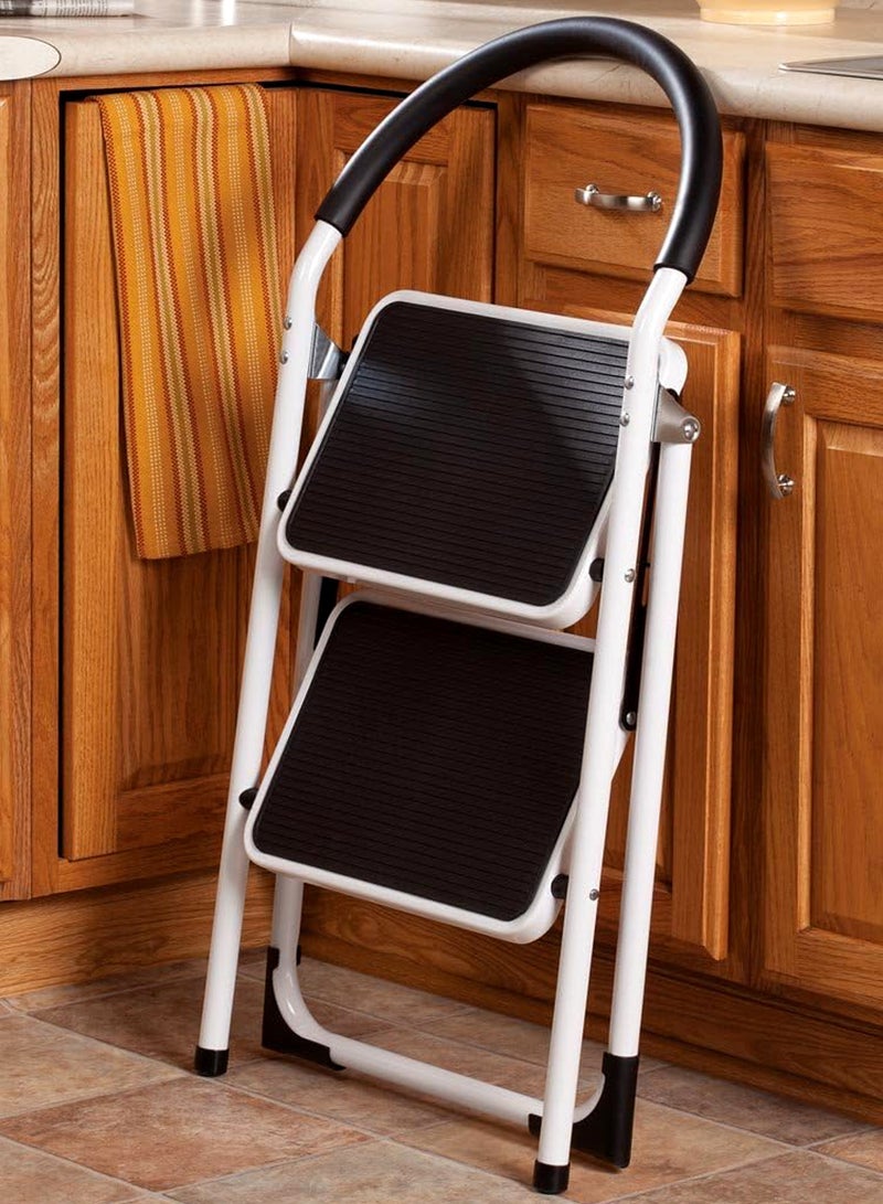 Living Professional Folding Ladder 2 Step Household Ladder With Wide Step 47*48*87 CM - Image 2