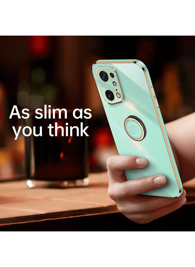 اس-توب جراب لهاتف OPPO Find X5 Pro من XINLI، جراب هاتف TPU مطلي بالكهرباء 6D بحافة مستقيمة مع حامل حلقي - Image 2