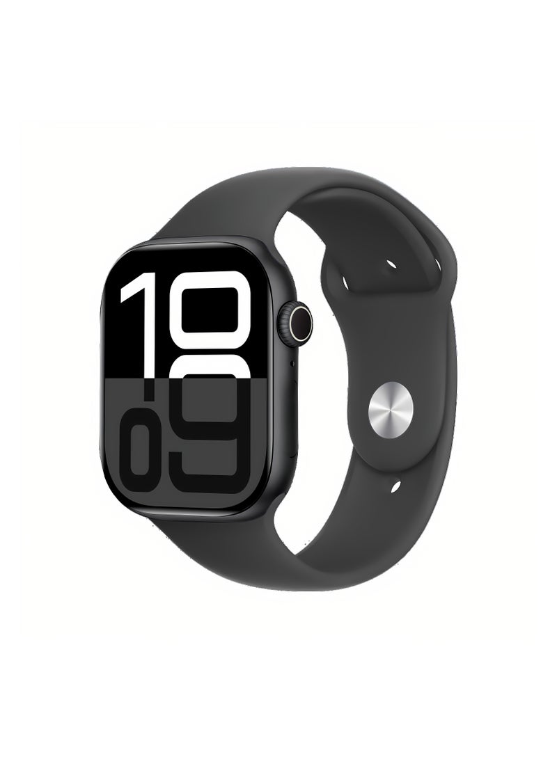 Smartwatch HD Large screen Aluminum case Fitness tracker NFC detection Black - Image 1