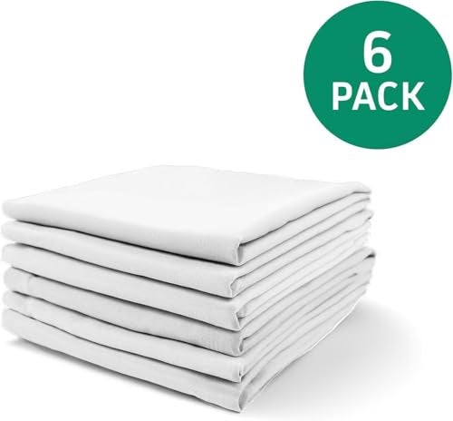 Rollee Pollee White Microfiber Cot Sheets - Super Soft & Durable with Elastic Loops - Ideal for Preschool & Daycare Naptime Bedding - Toddler Size 23" x 42" 6-Pack - Image 2
