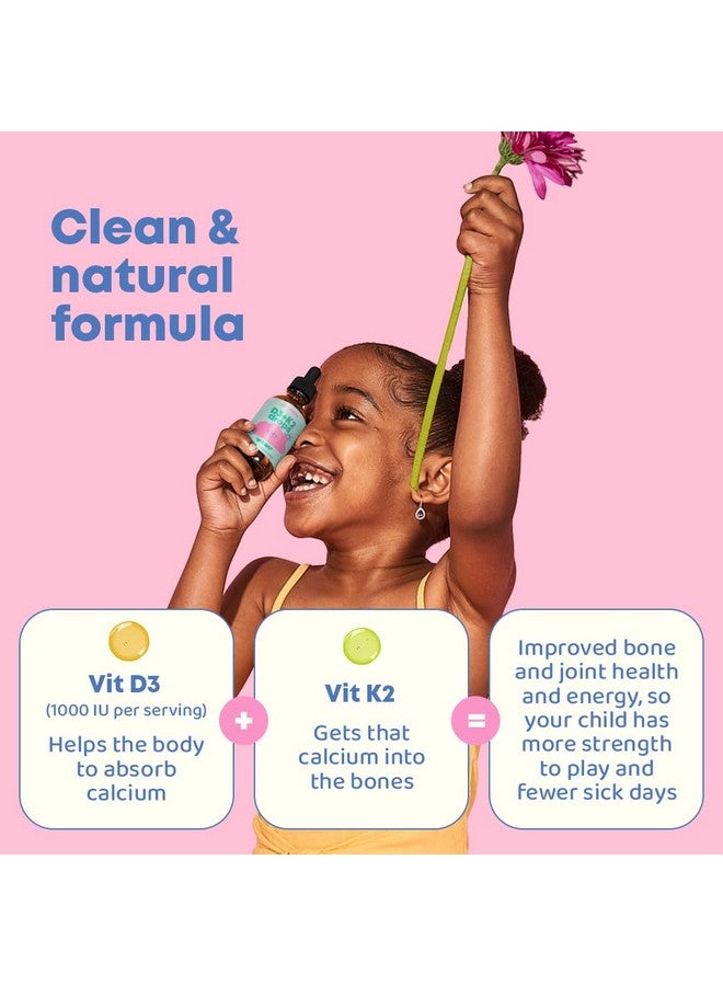 JoySpring Vitamin D3 Kids Drops with K2 - Liquid Supplement for Calcium Absorption & Joint Health - 360 Servings (2 fl oz) - Vitamin D Kids Ages 3-18 - Image 4