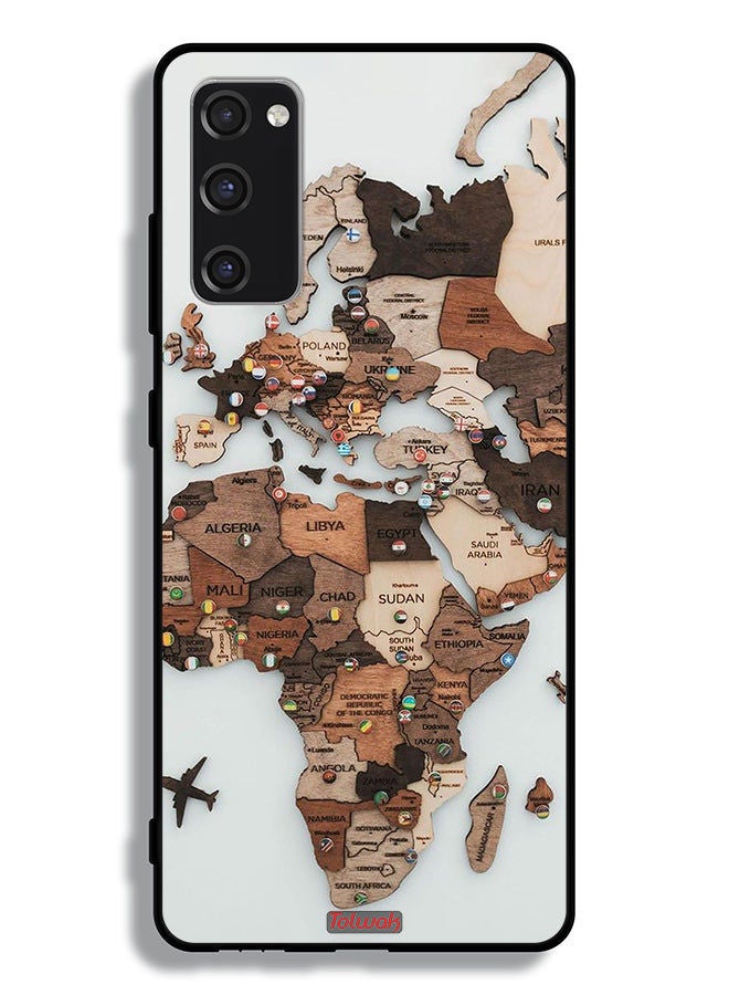 Tolwak Samsung Galaxy S20 FE 5G Protective Case Cover World Map Art - Image 2