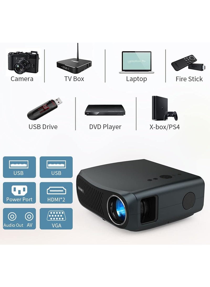 جهاز عرض ذكي بنظام أندرويد – دقة 1080P، يدعم 4K، واي فاي 5G، بلوتوث، شاشة حتى 200 بوصة، 10000 لومن، مدمج به يوتيوب، لاسلكي للمنزل والموبايل - Image 3