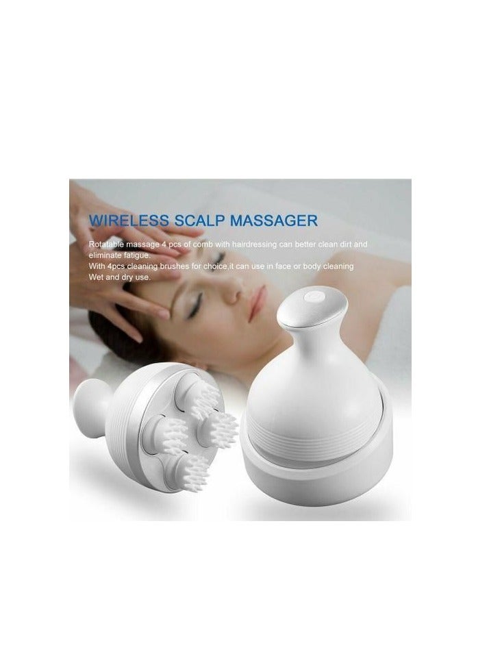 Waterproof Electric Wireless Head Massager for Hair Growth - Enjoy Relaxing Scalp Massage and Hair Care - Image 3